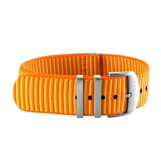 Orange Outerknown Econyl®-yarn single-piece strap (with stainless steel keepers) - 20 mm