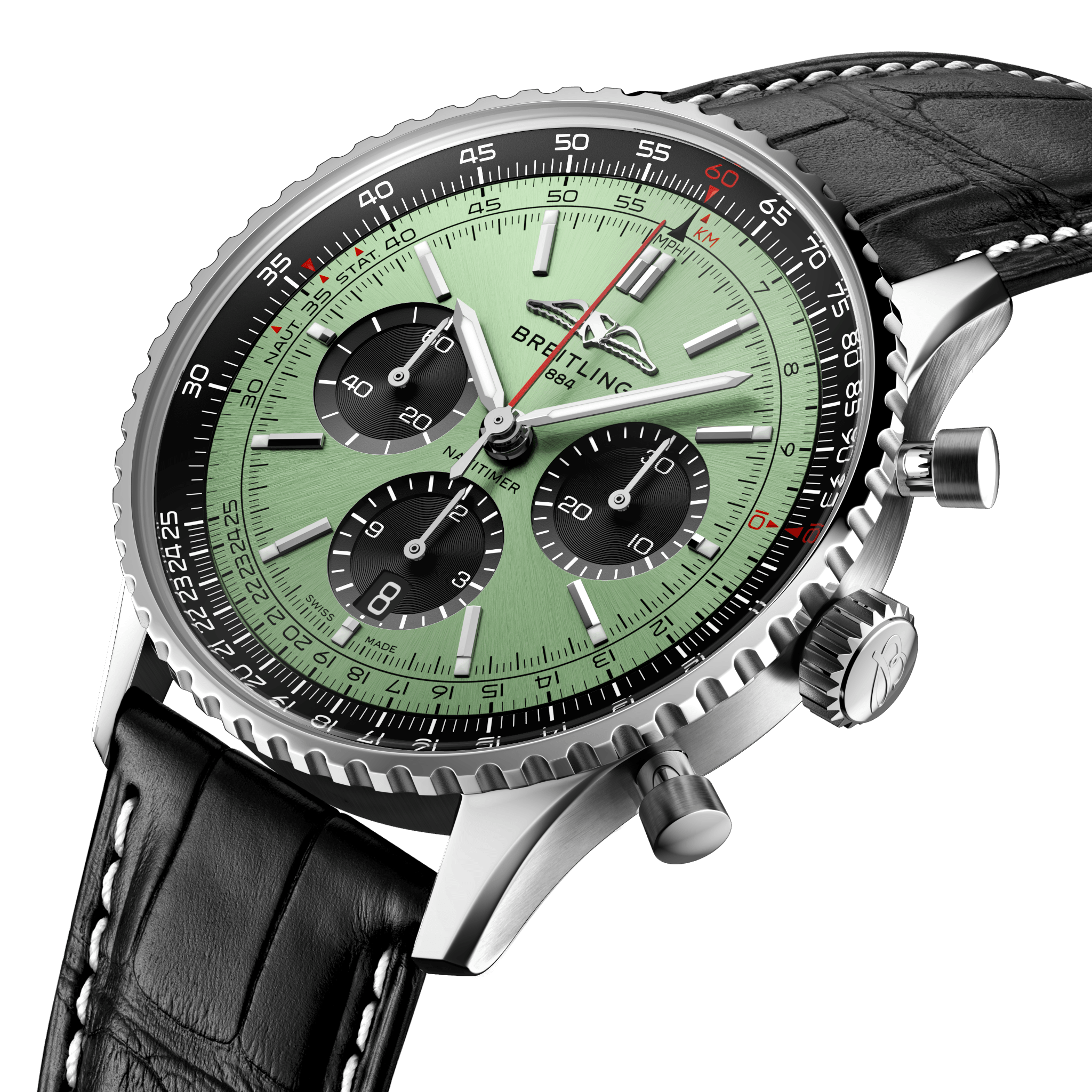 Navitimer B01 Chronograph 43 Stainless Steel Mint Green AB0138241L1P1