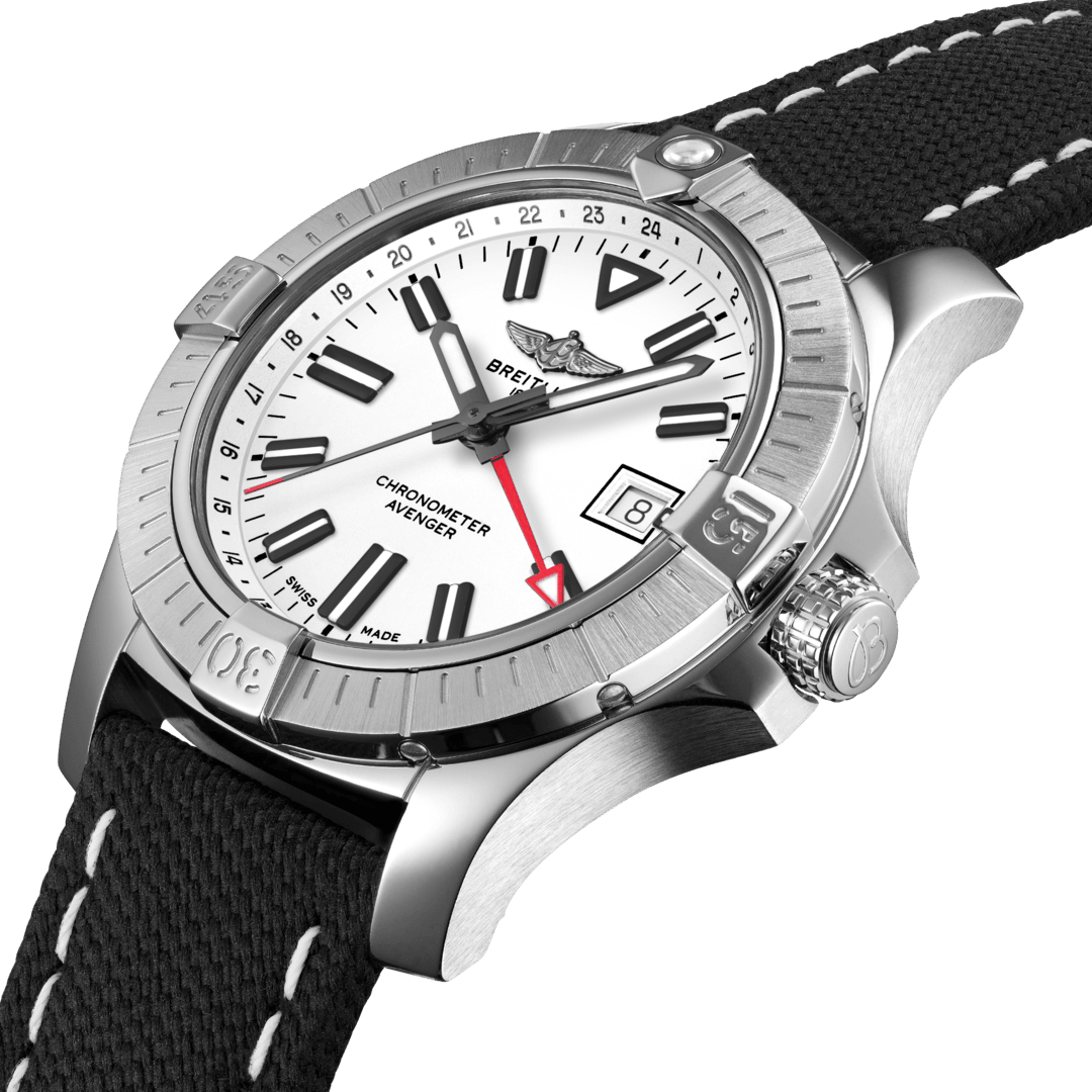 Avenger Automatic GMT 43 Acier Inoxydable Blanc A32397101A1X1 Breitling