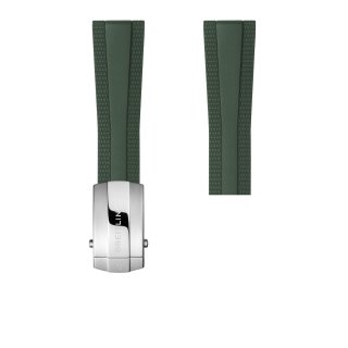 Green rubber strap - 22 mm