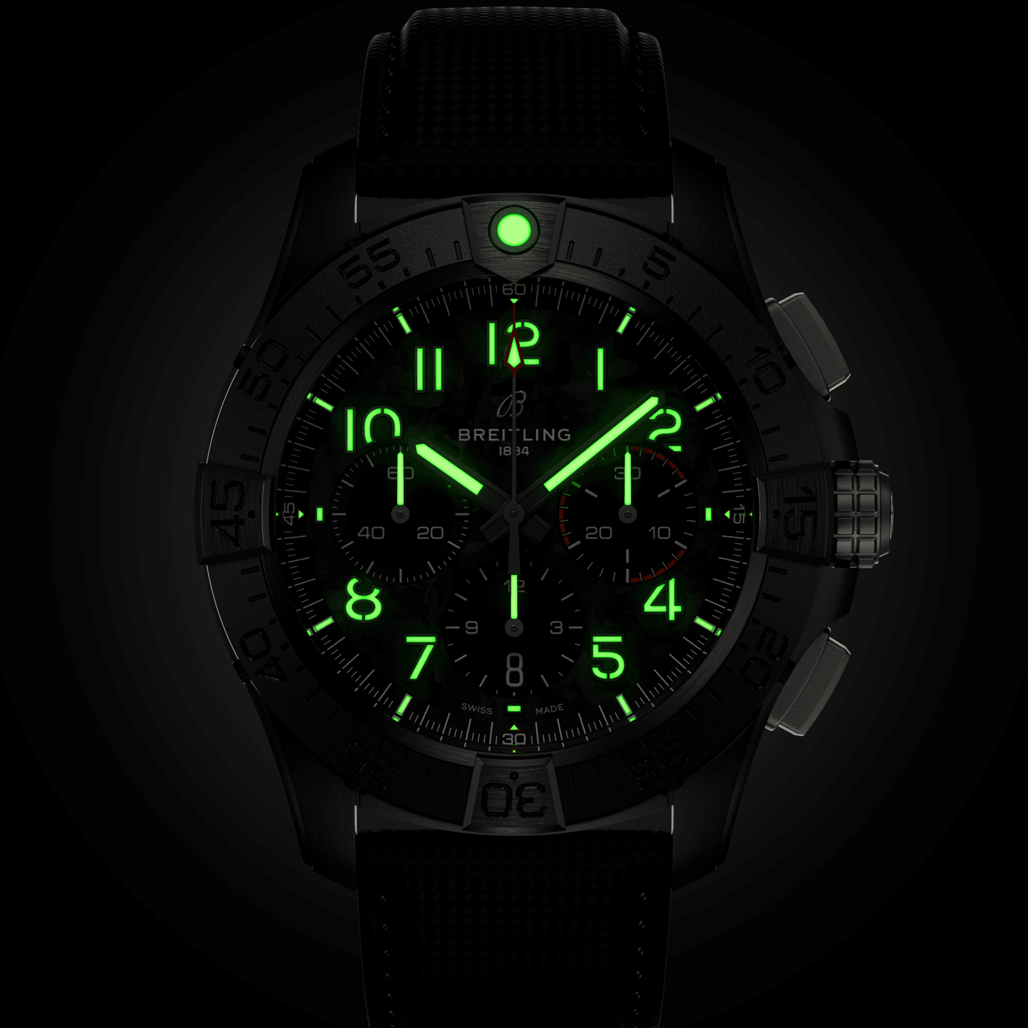 Avenger B Chronograph Night Mission Ceramic Carbon Sb B X