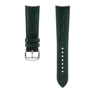 Bracelet en cuir d’alligator vert - 22 mm
