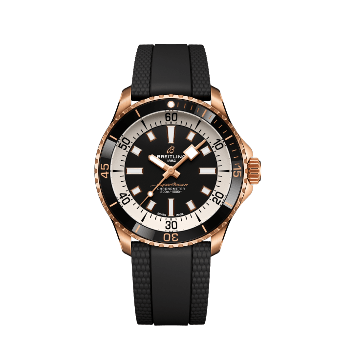 Superocean Automatic 42 18k red gold - Black R17375211B1S1 | Breitling