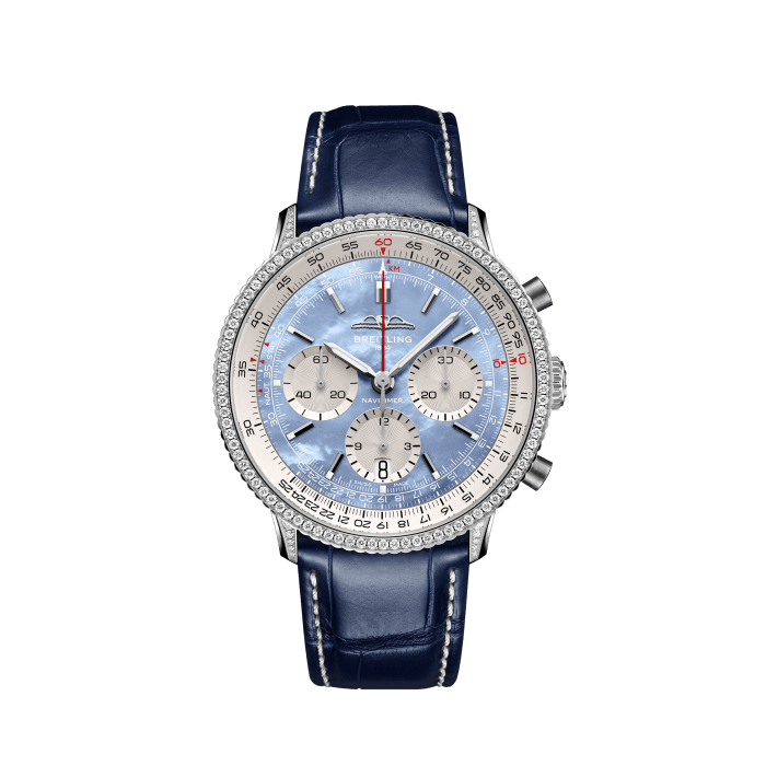 Navitimer B01 Chronograph 41 Stainless steel Blue mother of pearl AB01396A1C1P1 Breitling US