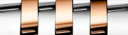 Metal bracelet: Stainless steel & 18k red gold