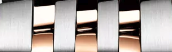 Bracelet en métal: Acier inoxydable et or rouge 18 carats