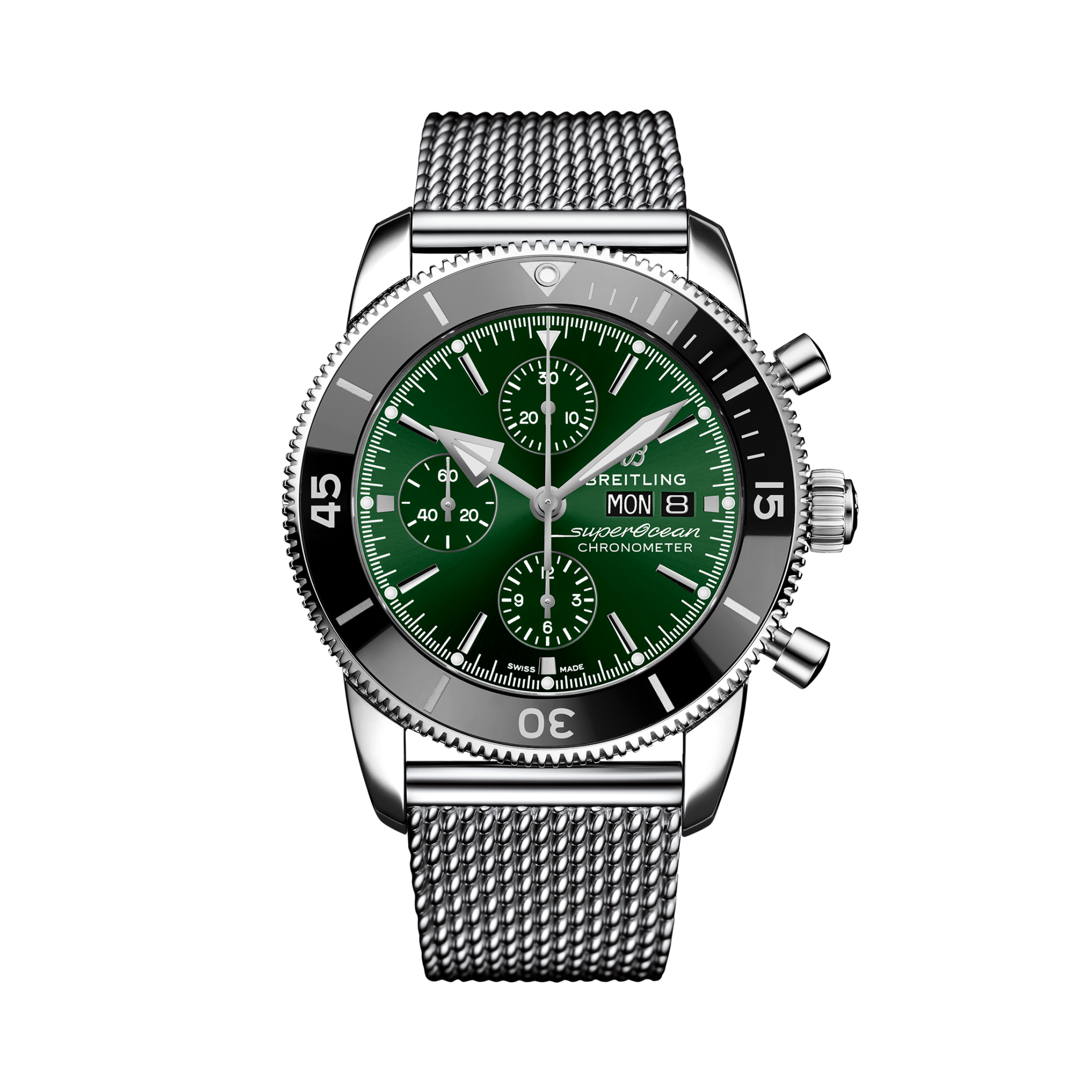 Superocean Heritage Chronograph 44 Green | V-DIAL-COLOR-5765 dial, A13313121L1A1