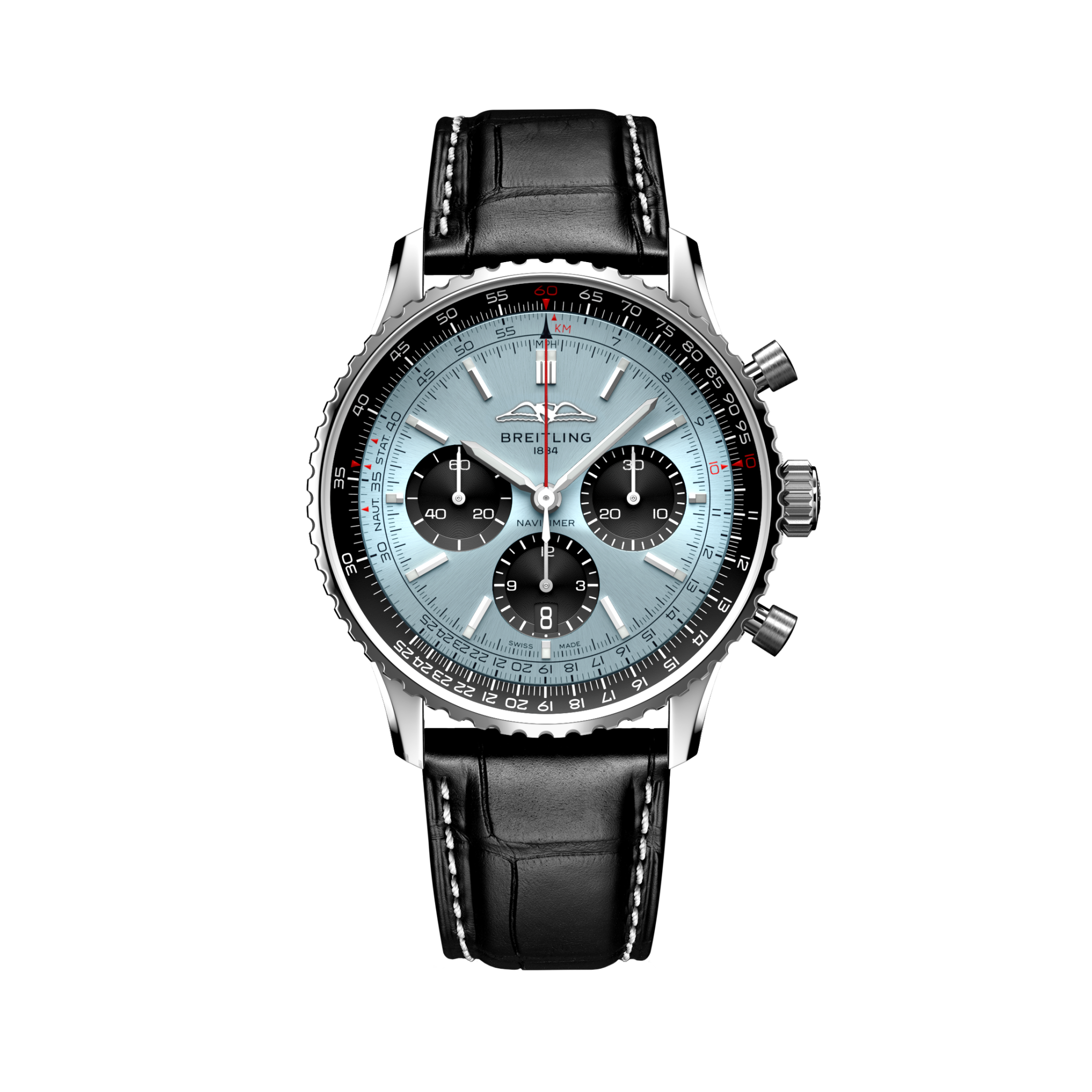 Navitimer B01 Chronograph 43 Ice blue | V-DIAL-COLOR-1111 dial, AB0138241C1P1