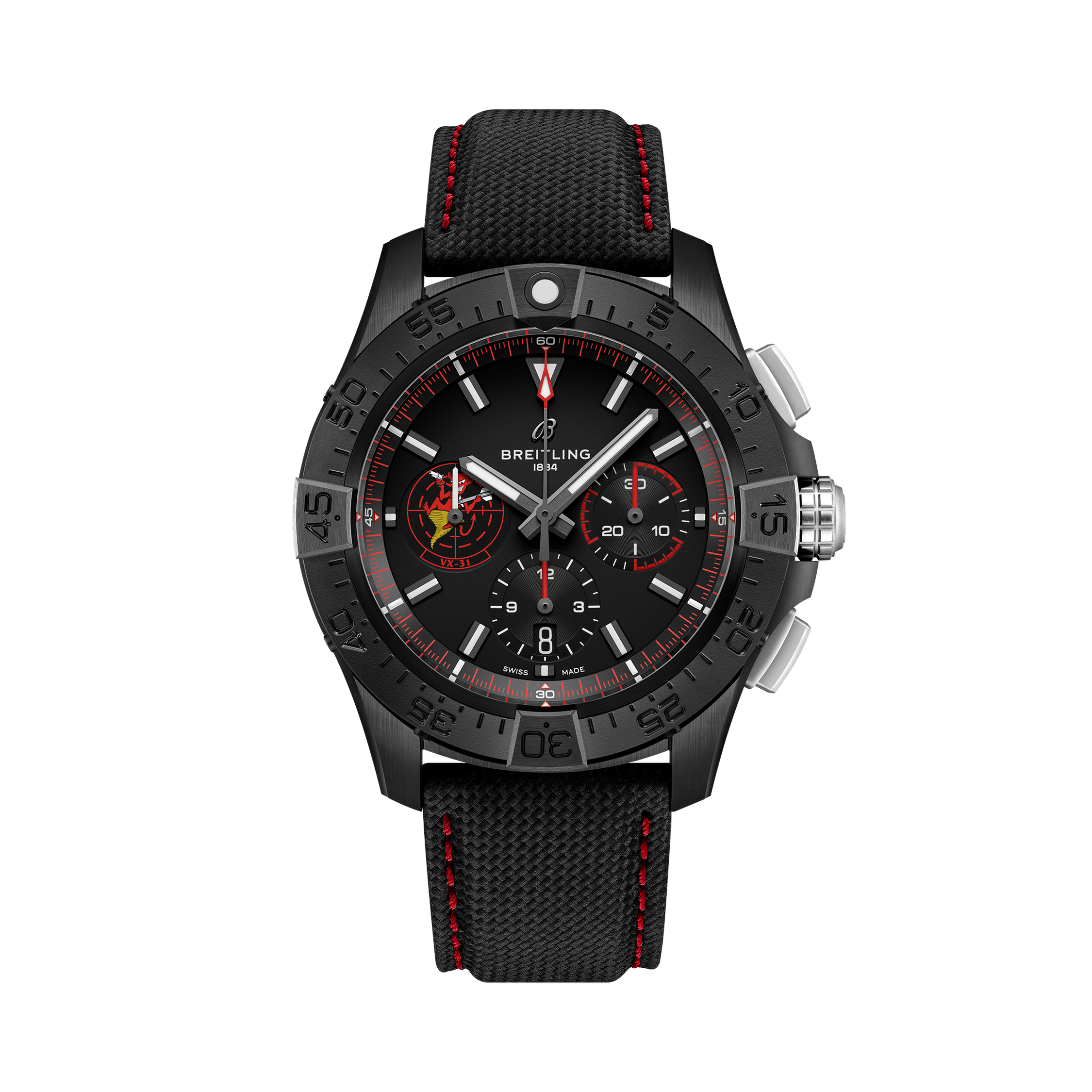 Avenger B01 Chronograph 44 Night Mission Dust Devils Black | V-DIAL-COLOR-5686 dial, SB01473A1B1X1