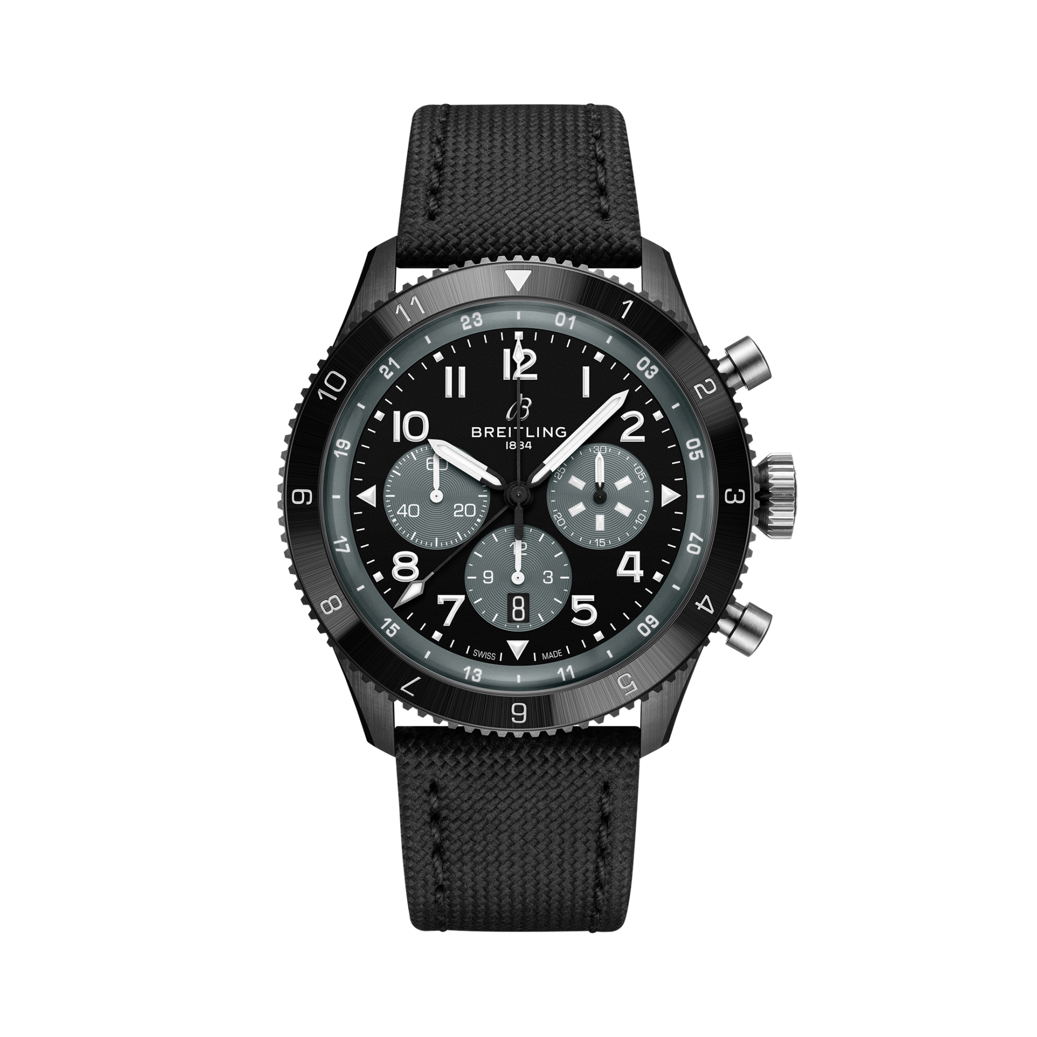 Super AVI B04 Chronograph GMT 46 Mosquito Night Fighter Black | V-DIAL-COLOR-5686 dial, SB04451A1B1X1