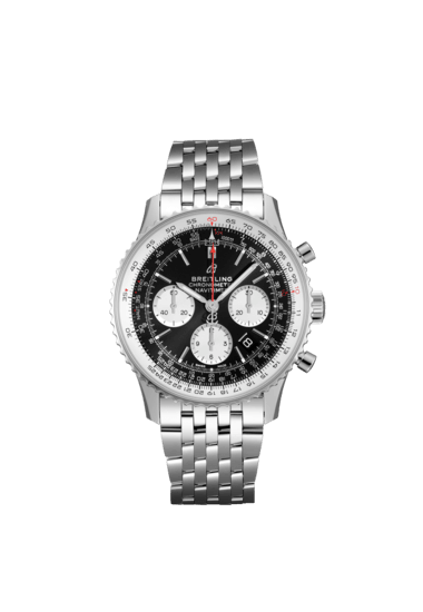 breitling emergency chronometer stainless steel silver dial