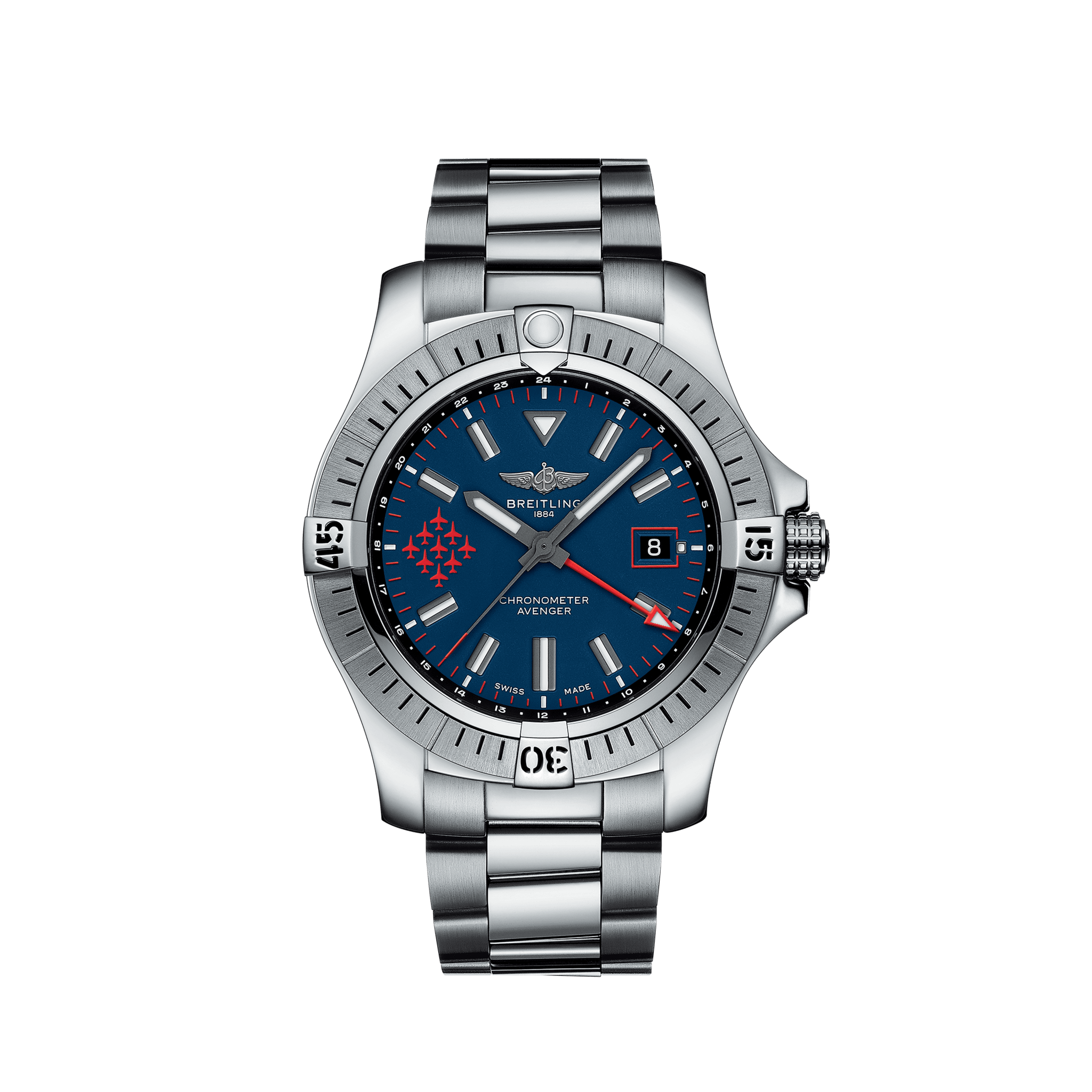 Avenger Automatic GMT 45 Red Arrows Stainless steel - Blue ...