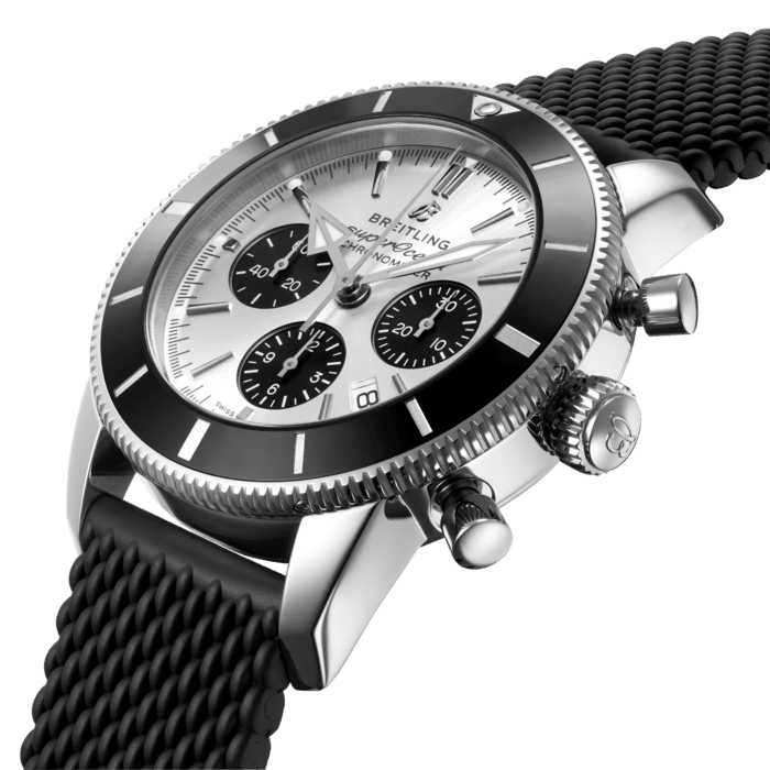 ブライトリング スーパーオーシャン ヘリテージ 自動巻き 腕時計 ステンレススチール SS ブラック 2017年12月購入 AB2020 メンズ 40802063867【アラモード】