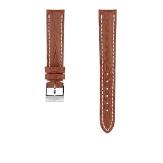 Brown sahara calfskin leather strap - 16 mm