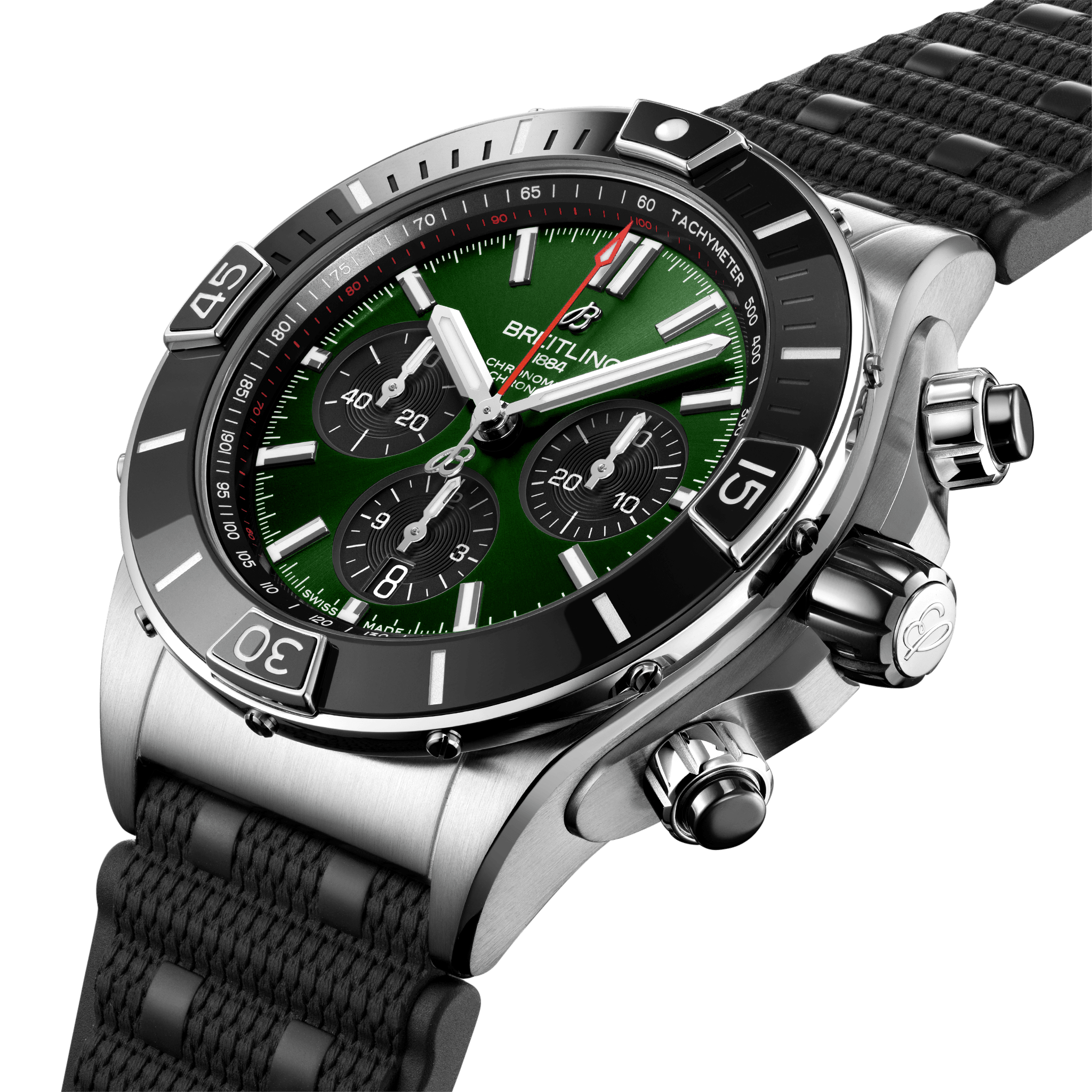 Super Chronomat B01 44 Stainless steel - Green AB0136251L1S1 | Breitling GB