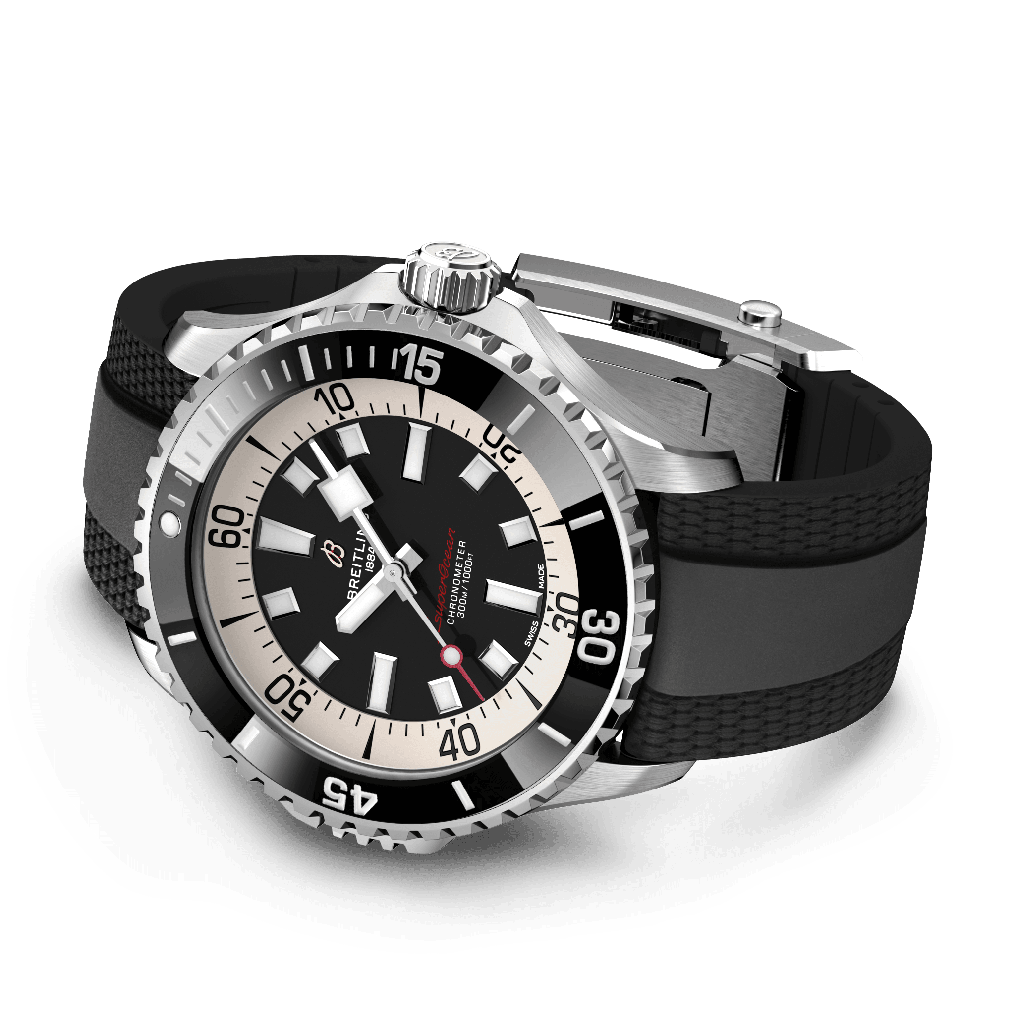 Superocean Automatic 46 Stainless steel - Black A17378211B1S1 ...