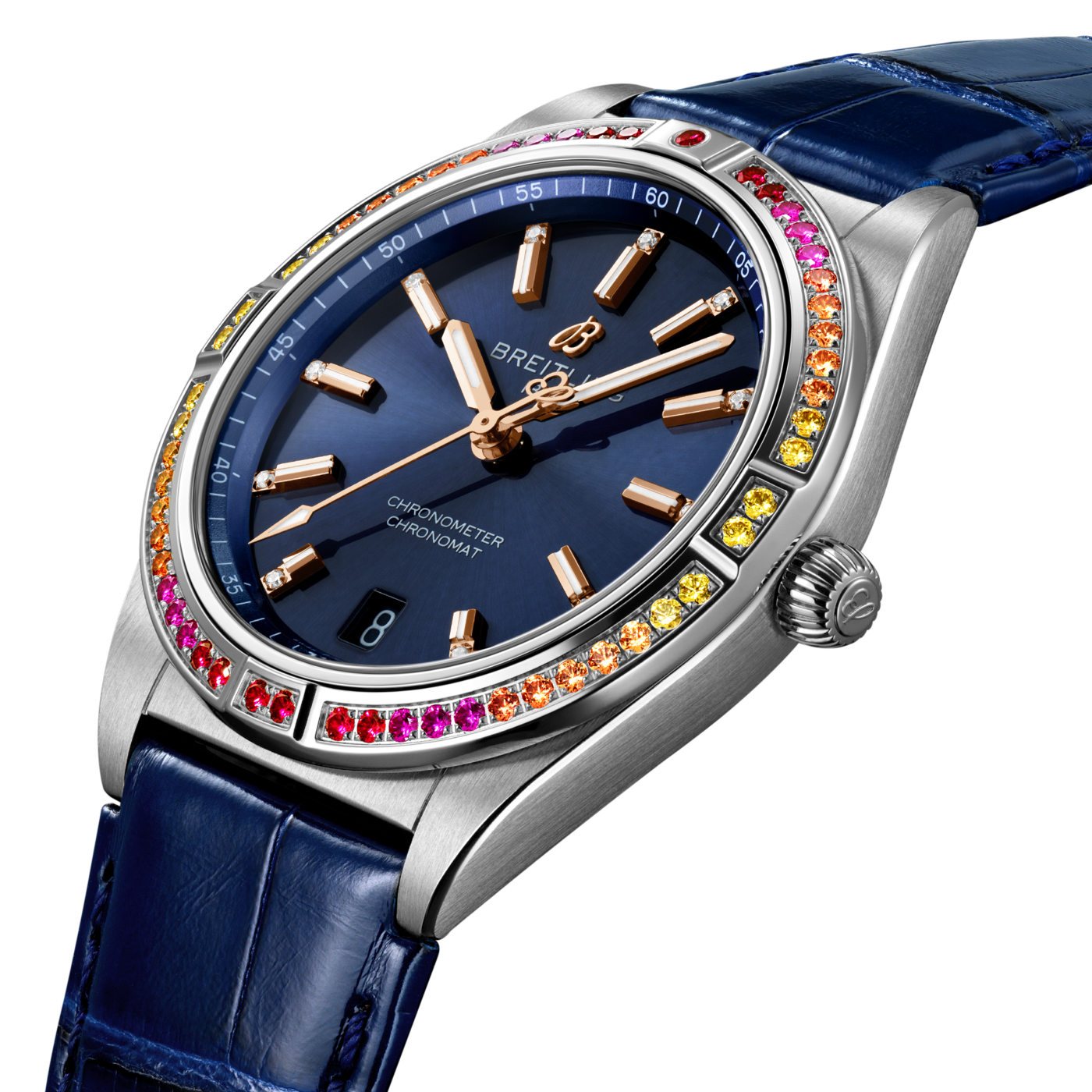 Chronomat Automatic 36 South Sea Stainless steel (gem-set) - Midnight ...