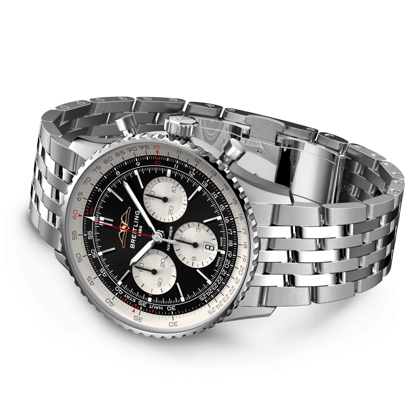 Navitimer B01 Chronograph 43 Stainless steel - Black AB0138211B1A1 ...