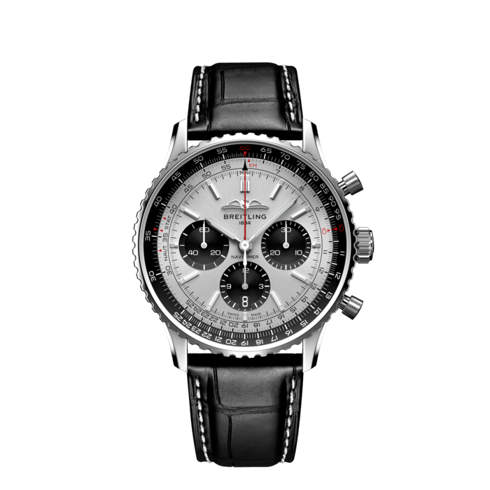 Navitimer B01 Chronograph 43, Stainless steel - Silver
Breitling’s iconic pilot’s chronograph – for the journey.
