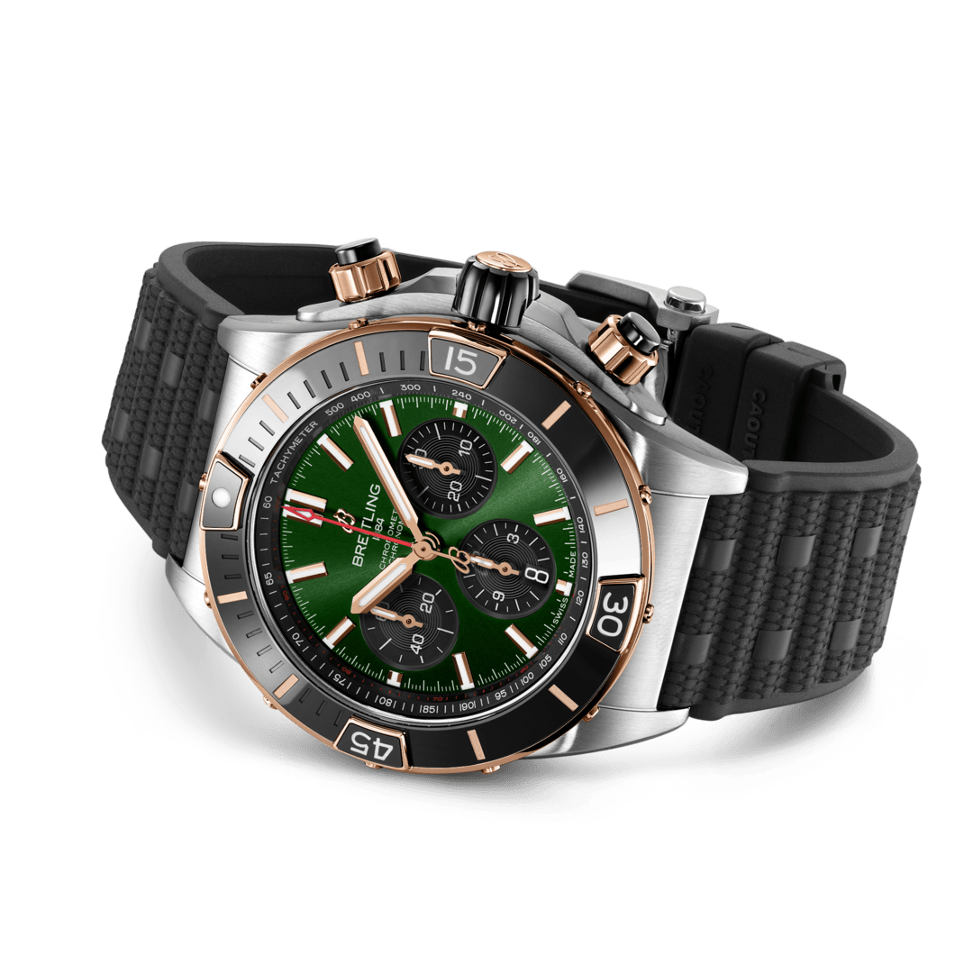 Super Chronomat B01 44 Stainless steel & 18k red gold - Green