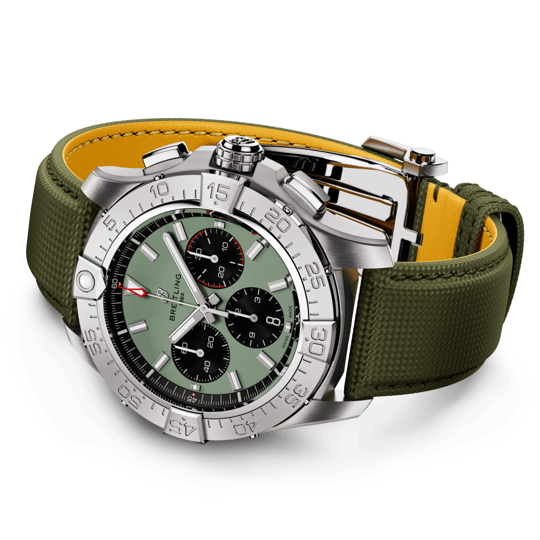 Avenger B01 Chronograph 44 Acier Inoxydable - Vert AB0147101L1X1 ...