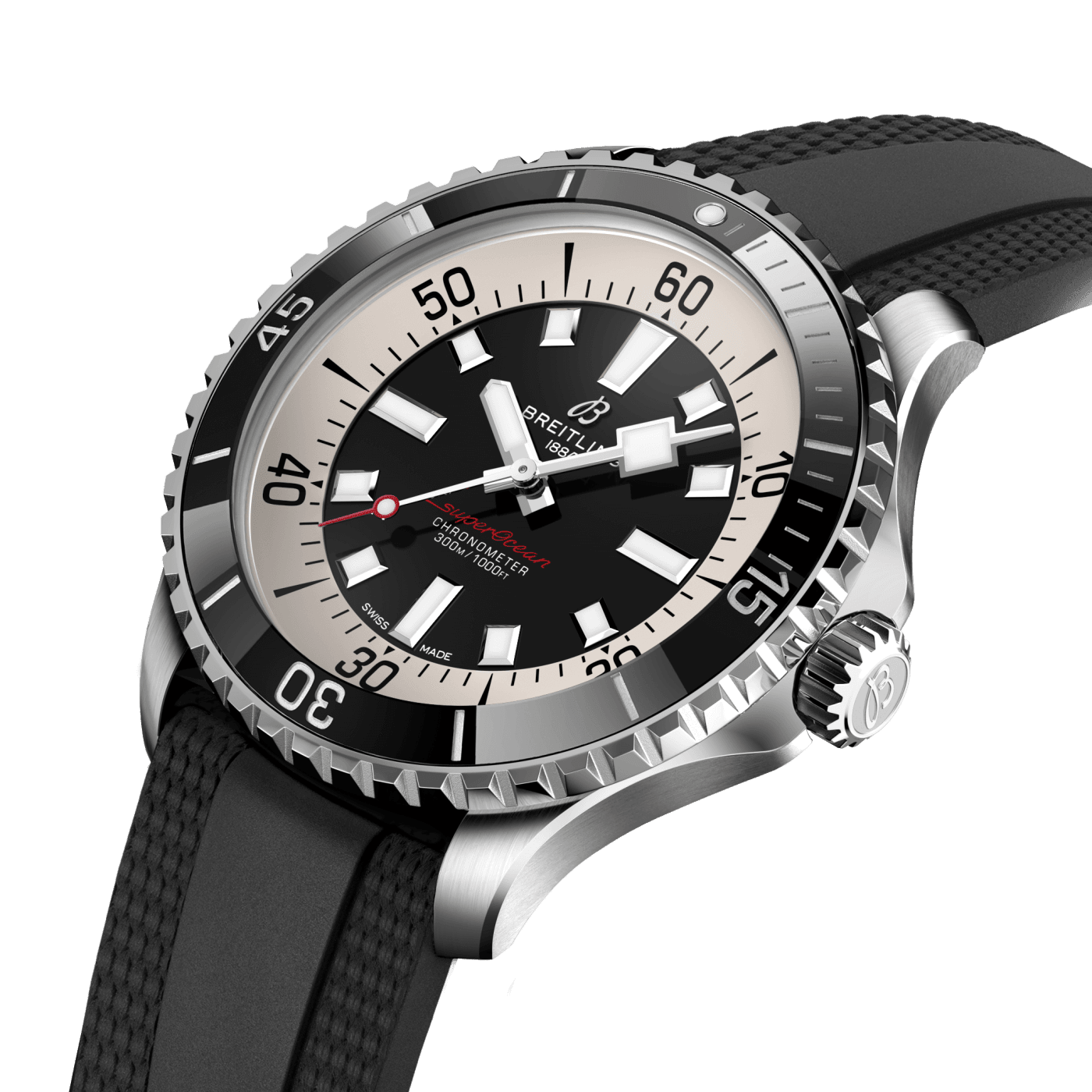 Superocean Automatic 42 Stainless steel - Black A17375211B1S1 ...