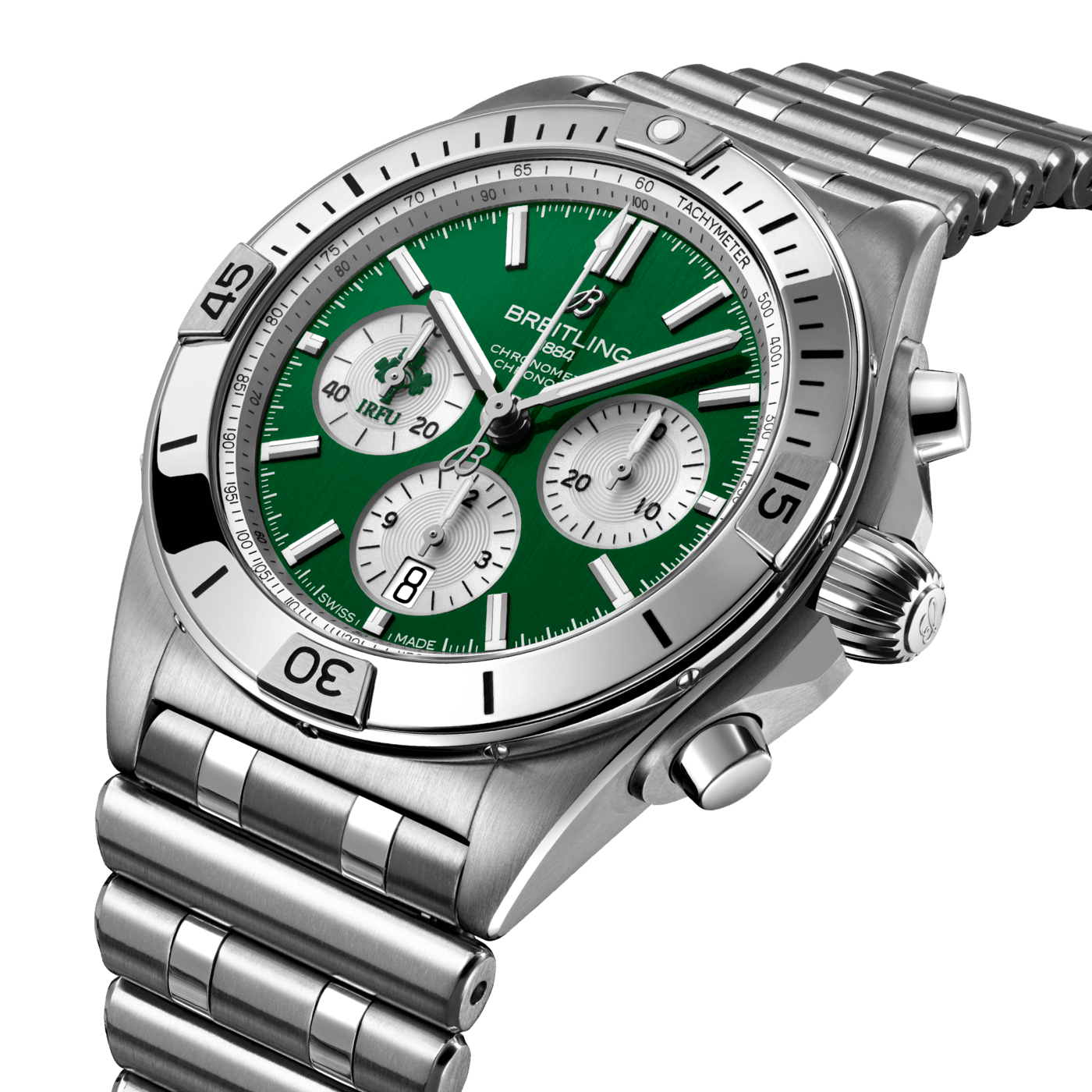 Chronomat B01 42 Six Nations Ireland Stainless steel Green