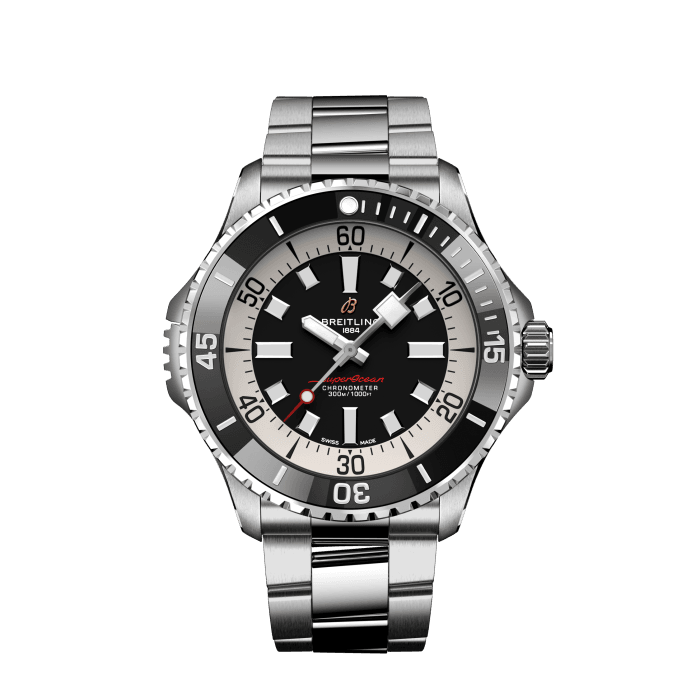 Superocean Automatic 46, Stainless steel - Black
Performance and style for all your water-based pursuits.