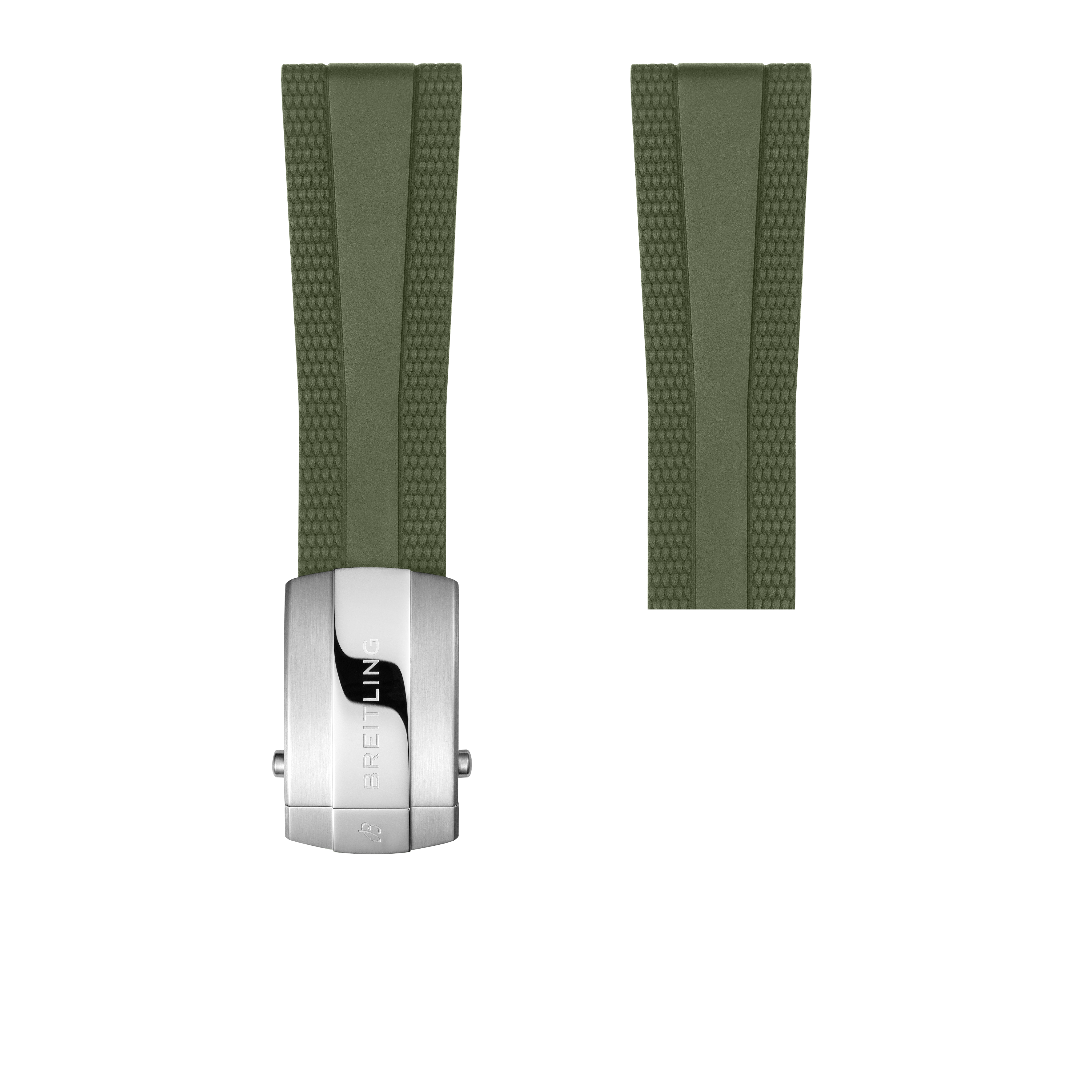 Green rubber strap - 24 mm