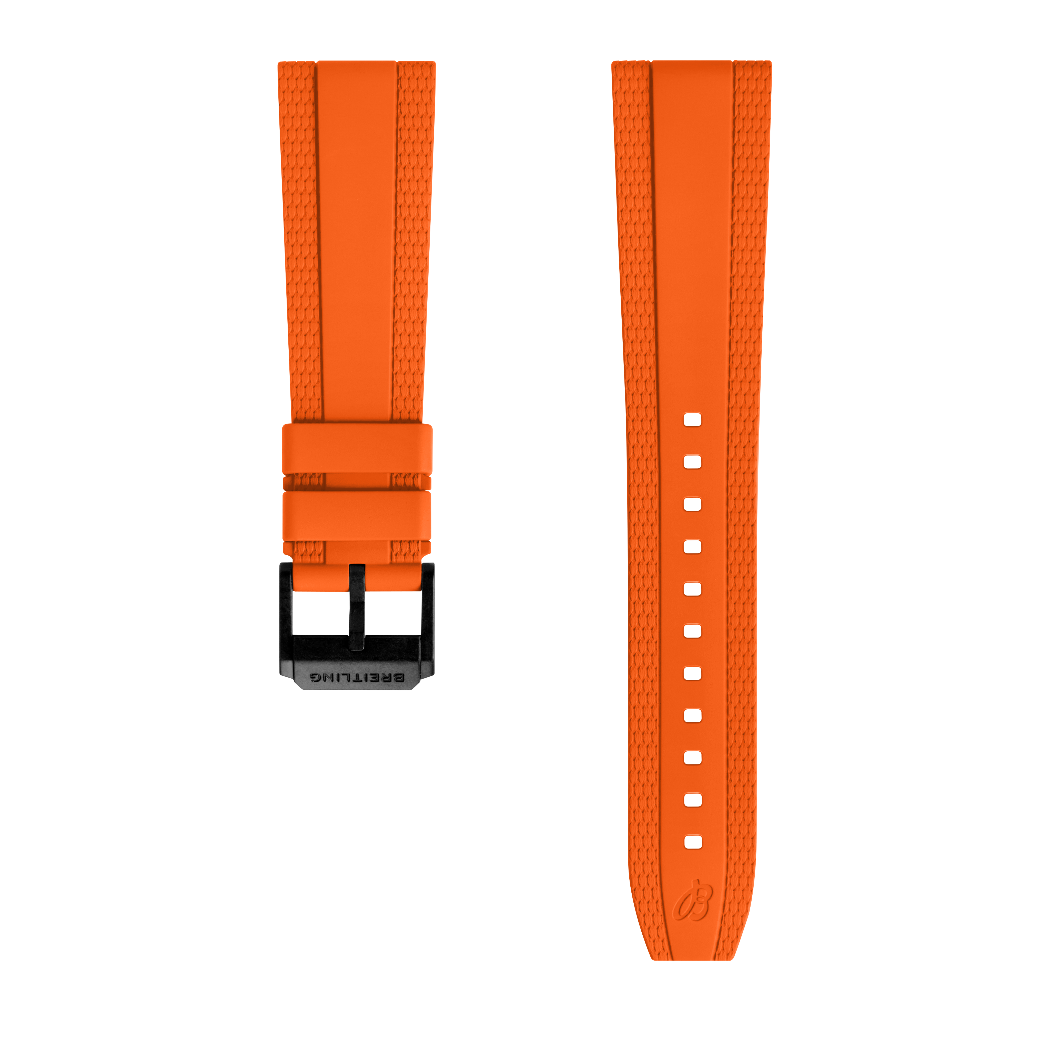 オレンジダイバープロラバーストラップ - 22 mm