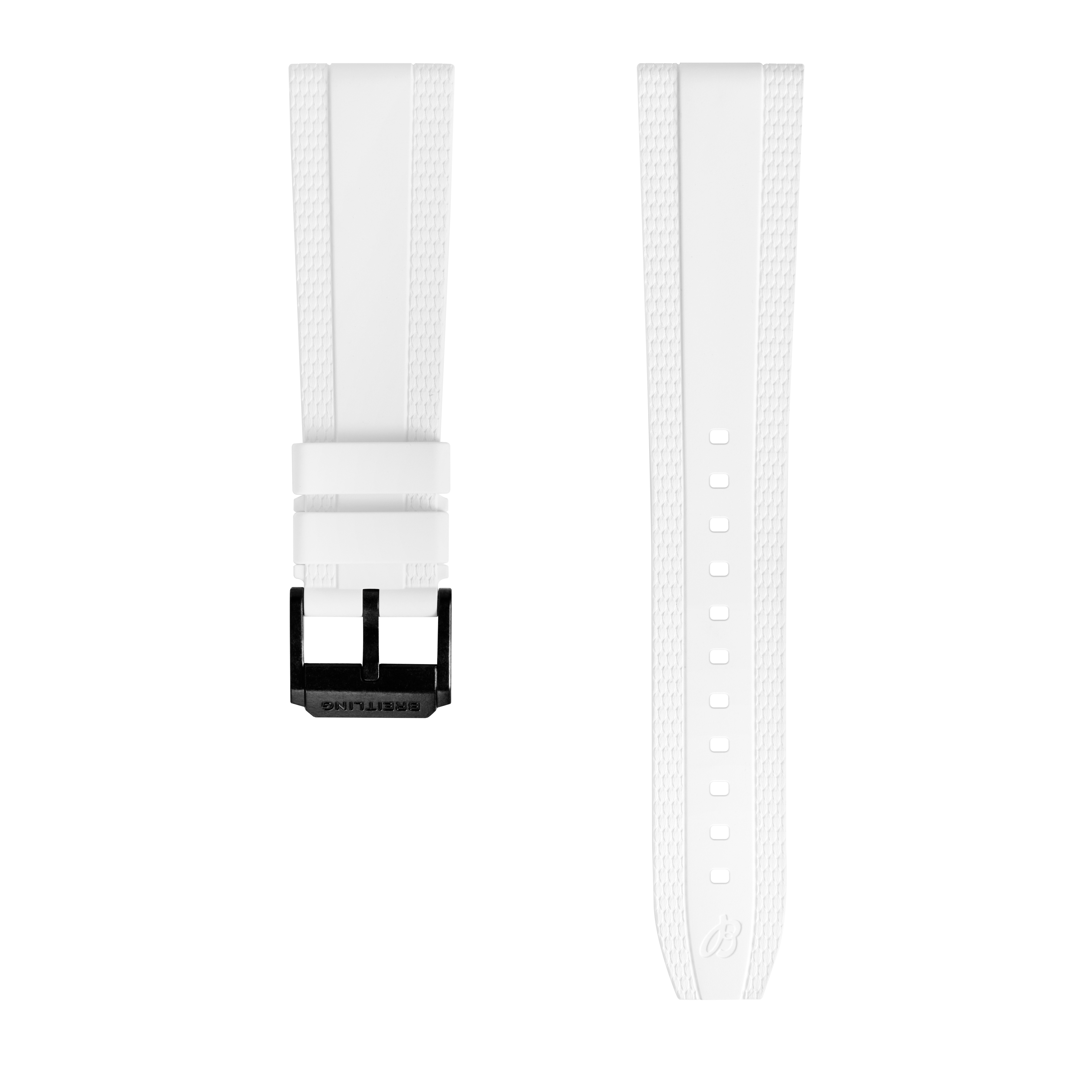 Bracelet en caoutchouc Diver Pro blanc - 22 mm