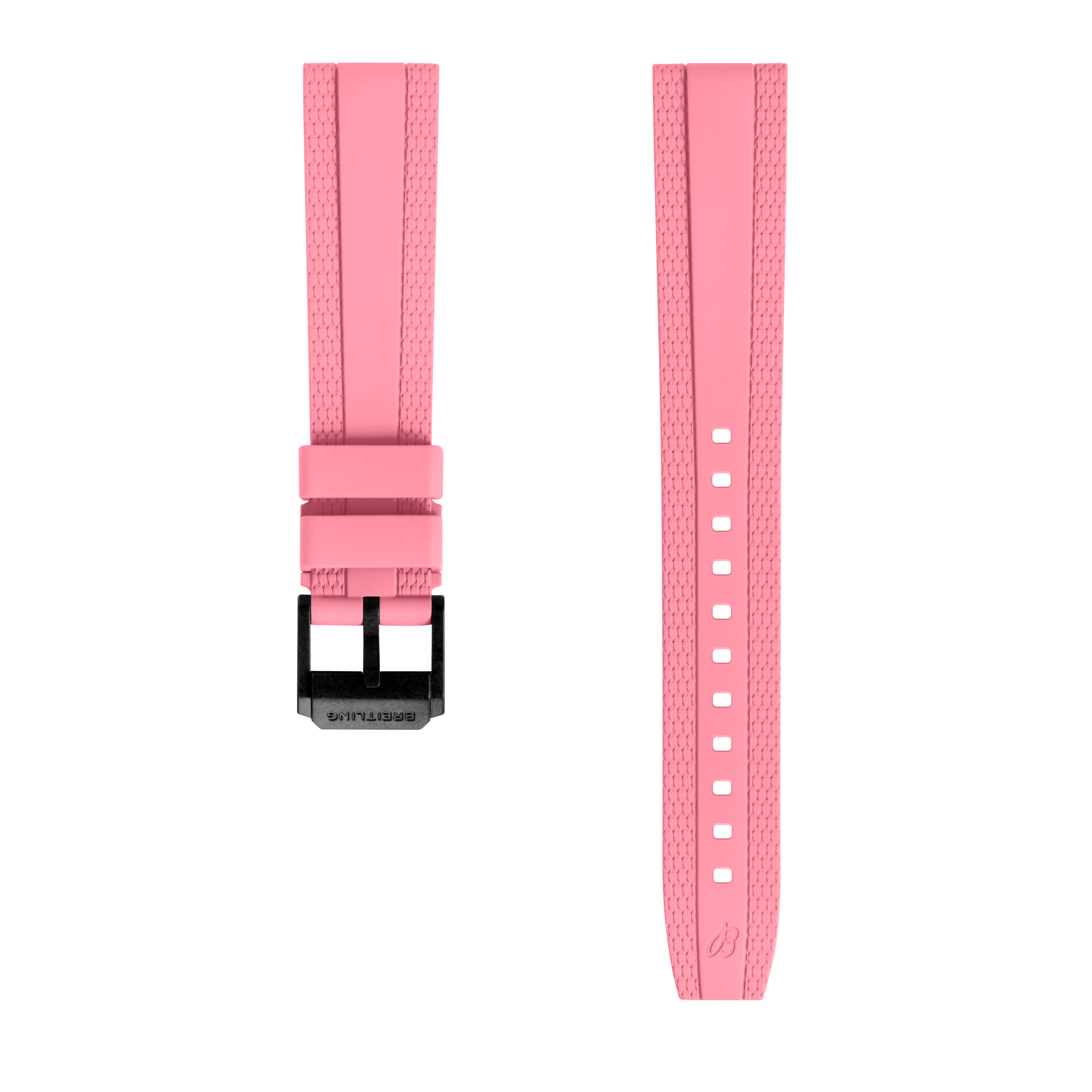Bracelet en caoutchouc Diver Pro rose - 18 mm