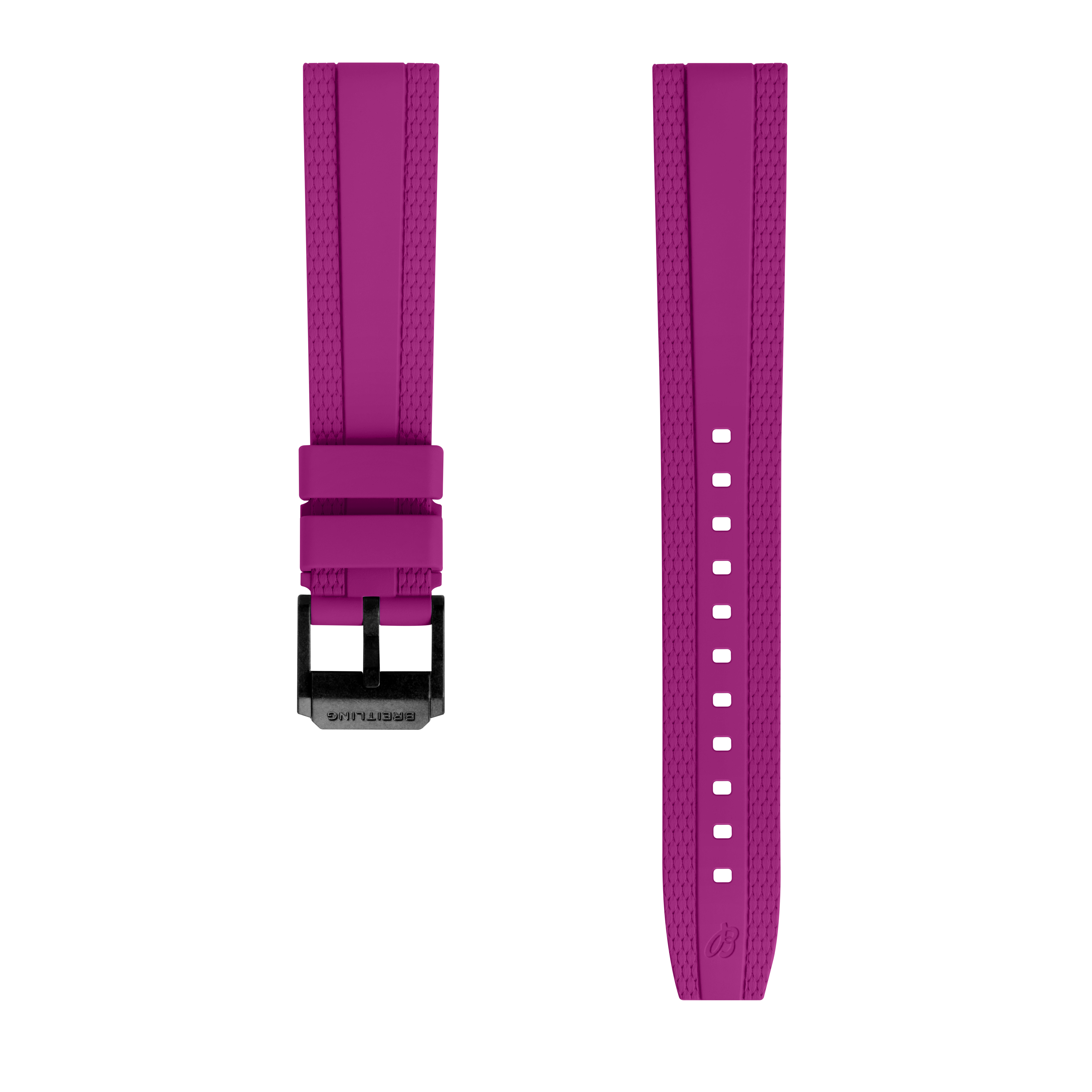 紫 ダイバー プロ ラバーストラップ - 18 mm