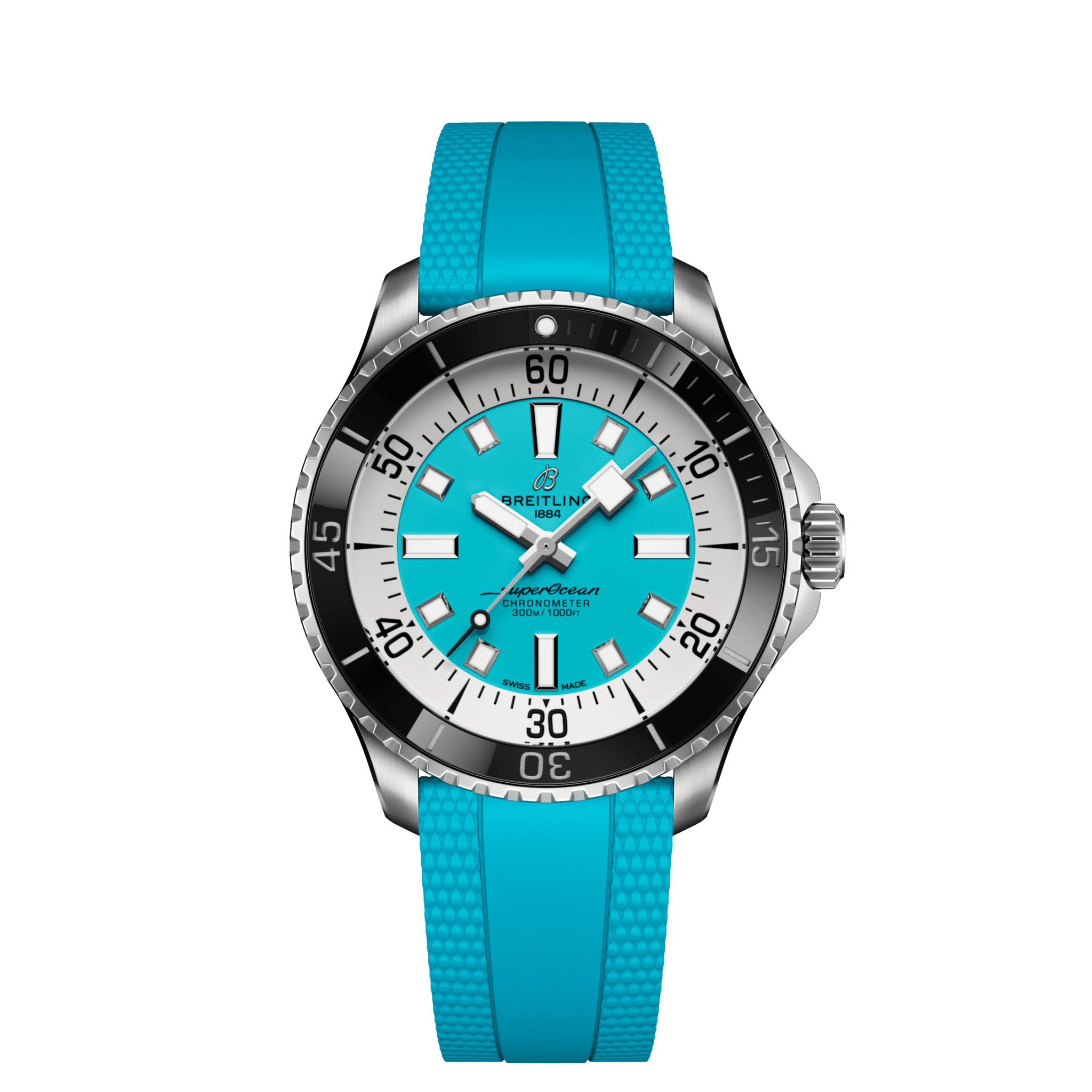 Superocean Automatic 44 Stainless steel - Turquoise A17376211L2S2 ...