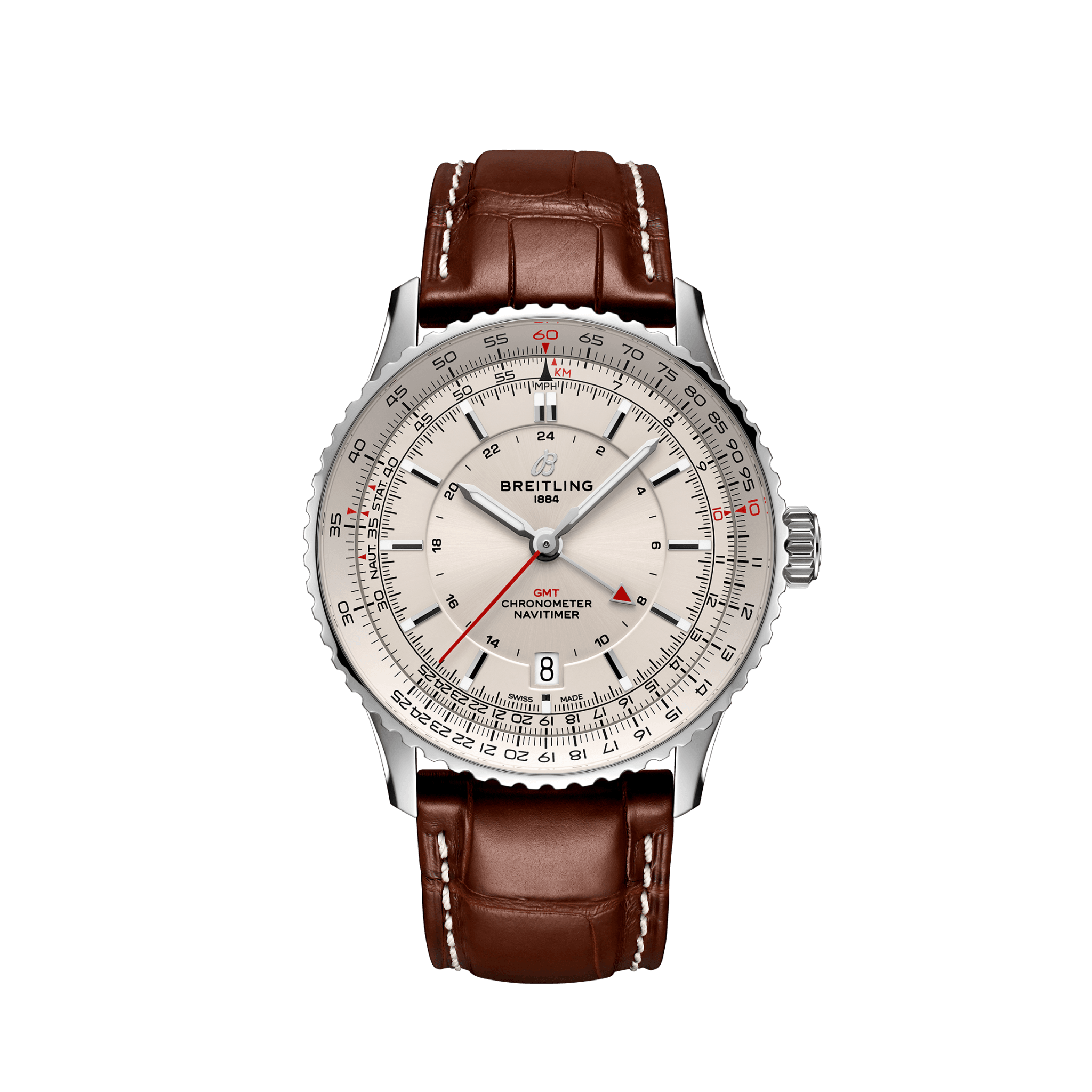 Navitimer Automatic GMT 41 Stainless steel - Cream A32310211G1P1 ...