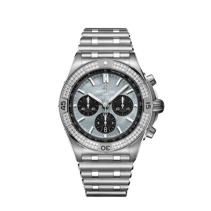 Chronomat B01 42 Japan Limited, Stainless steel (gem-set) - Gray mother-of-pearl
Breitling’s all-purpose watch for your every pursuit.