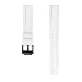 Bracelet en caoutchouc Diver Pro blanc - 18 mm