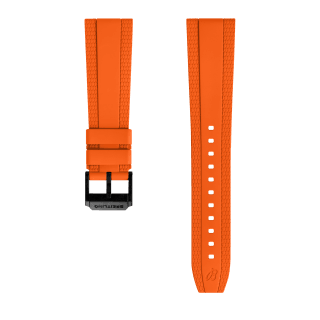 Cinturino in caucciù Diver Pro arancione - 22 mm
