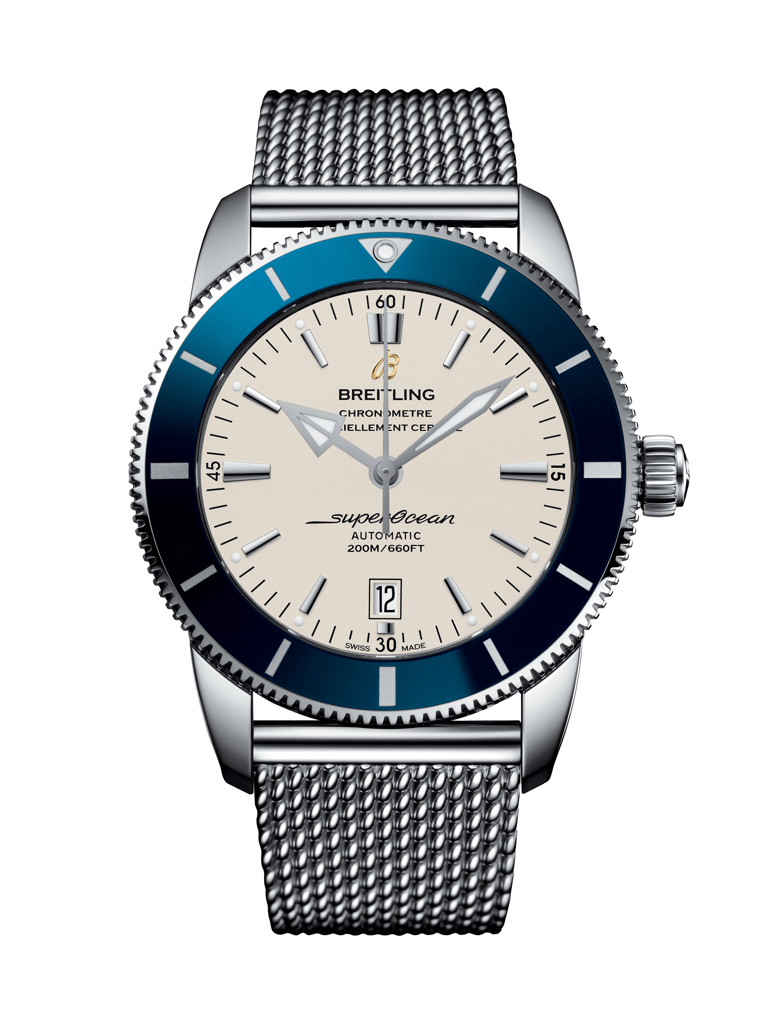 Superocean Heritage B20 Automatic 46 Stainless steel - Cream AB202016 ...